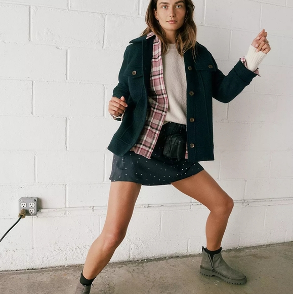 Madewell Boiled Wool Bridgman Sweater-Jacket - Picture 2 of 8